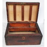 Collectables, Pine artist/stationery box with brass name plaque to the front engraved 'H. Payne' (