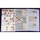 Postal History, postmark collection relating to Cheshire, contained in 5 folders, Victorian period