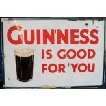 Breweriana, an enamel Guinness Advertising sign 'Guinness is good for you' with illustration showing