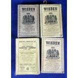 Cricket, Wisden's Cricketers' Almanacks, 4 editions for 1937, 1938, 1939 & 1940, all original soft