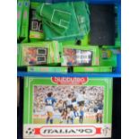 Games, Subbuteo, 5 boxed sets inc. Continental Floodlighting Edition, Club Edition, Italia 90