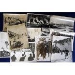 Olympic Press Photographs, Winter Olympics Garmisch 1936, eleven original b/w photos inc. ice