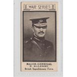 Cigarette card, Webb & Rassell, War Portraits, type card, no 41 Major-Gen. E. Allenby (gd) (1)