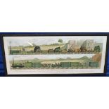 Tony Warr Collection, Tuck Framed and Glazed Coloured Print, entitled 'Plate III. A Train of Waggons