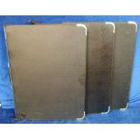 Collectors / photographers accessories, three black carrying folios each one with a selection of