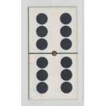 Cigarette card, Wood Bros, Dominoes, type card, double six (gd) (1)