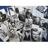 Entertainment Signed Photographs, 21 signed black and white photographs of movie & entertainment
