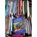 Railwayana, 60+ rail related books of varying ages, topics include, steam, branch lines, Beeching,