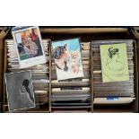 Glamour, a large collection of modern glamour postcards inc. photographic, artist drawn, lingerie,