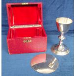 Collectables, Ecclesiastical Silverware, JA Wylie and Co 1930 dated silver Communion Chalice and