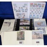 Stamps and Covers, World Wildlife Fund collection in 2 special albums, inc. illustrated covers, mint