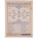 Football programme, at Tottenham, scarce single sheet issue for Edmonton Boys v Norwich Boys,