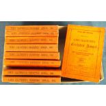 Cricket , James Lillywhite's Cricketers' Annuals, a collection of 9 annuals all in original orange