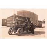 Postcard, Croydon, a superb RP showing Standard Steel Co, Croydon steam driven delivery lorry with