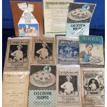 Food Advertising Ephemera, 20 early 20th C Alfred Bird & Sons related items to include recipe