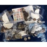 Coins, selection of mainly GB copper coins, QV to QE2, in mixed condition and sorted in bags, also a