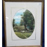 Artwork, pair of signed David Pritchard gouache and watercolour paintings (approx. overall size 33 x