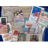 Food Advertising Ephemera, 25+ early to mid 20th C jam and jelly advertising recipe booklets etc. to