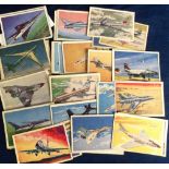 Trade cards, Master Vending, Jet Aircraft of the World (cream back, 93/100, missing nos 1, 22, 27,