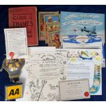 Ephemera, Travel, 2 metal AA badges (one numbered OP86056), Qty Crossing the Line certificates (