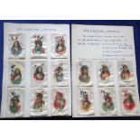 Tobacco silks, ATC, Indian Portraits, 'M' size (set, 50 silks) (laid down on card alphabetically &