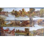 Postcards, A R Quinton, Berkshire & Oxfordshire, a collection of 29 cards inc. Sonning, Henley,