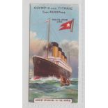 Trade card, Cadbury's, Largest Steamers in the World, Titanic card, single card issue (very slight