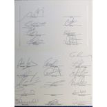 Football autographs, Brazil, a signed fold-over card bearing 22 original signatures from the