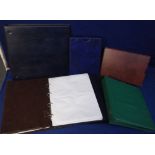Postcard accessories, Albums, selection of albums, various sizes, 2 large, one brown, one blue