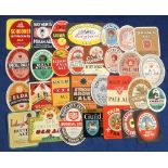Beer labels, a mixed selection of 30 mostly U.K labels various shapes, sizes and brewers 6 with