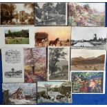 Postcards, Rural collection of approx. 90 cards (some RP's), inc. Harry Payne illustrated (14),