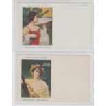 Postcards, Tobacco advertising, Job Cigarettes, 'Collection Job', two different cards, 'Calendrier