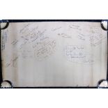 Theatre signatures, many theatrical signatures dedicated to the actor John Moffatt on a piece of