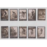 Cigarette cards, Ogden's, Guinea Gold, Cyclists, Base M, names in capitals (set, 50 cards) (gd)