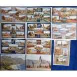 Postcards, A R Quinton, a collection of 11 multi-view cards inc. Wye Valley, Ripon and Fountains