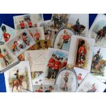 Tony Warr Collection, Ephemera, Military, 25+ Victorian greetings cards featuring military personnel