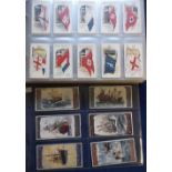Cigarette & Trade cards, album containing a selection of mostly complete shipping sets inc. Ogden'