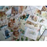 Tony Warr Collection, 100+ Victorian Greetings Cards (together with some later), to include die cut,