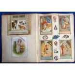 Tony Warr Collection, Ephemera, Victorian Scrap Book containing 25 pages of scraps laid down both