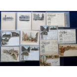 Postcards, a selection of 40 early topographical cards with much duplication inc. chromos and