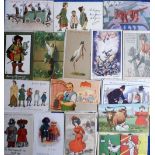 Postcards, Tony Warr Collection, a mixed comic selection of 65+ cards inc. Tuck published Snapshot