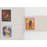 Postcards, Tobacco advertising, Job Cigarettes, 'Collection Job', three different cards, 'Affiche