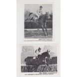 Trade cards, Racing Blue, Racehorses 'XL' size, 16 different, (2 with ink marking to back o/w vg)