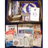 Sport, large box containing a mixed selection of items, 1940s onwards covering boxing, cricket,