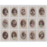 Cigarette cards, Phillip's, British Beauties 'K' size (set, 76 cards) (gd/vg)