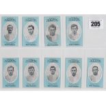 Cigarette cards, Cope's, Noted Footballers (Clip's, 500 subjects), Blackburn Rovers, 9 cards, nos