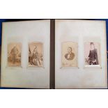Photographs, Victorian photo album containing 48 photos, a mixture of cabinet cards and carte de