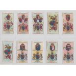 Cigarette cards, Lambert & Butler, Arms of Kings & Queens of England (set, 40 cards) (gd/vg)