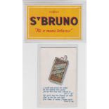 Tobacco advertising, two advertising postcards, Ogden's St Bruno & Wills Wild Woodbine Cigarettes,