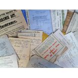 Railwayana, Ephemera, 115 U.K. railway company headed letters and documents from the 1840s onwards